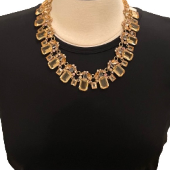 J Crew Cluster Drop Stone Necklace - Picture 5 of 13